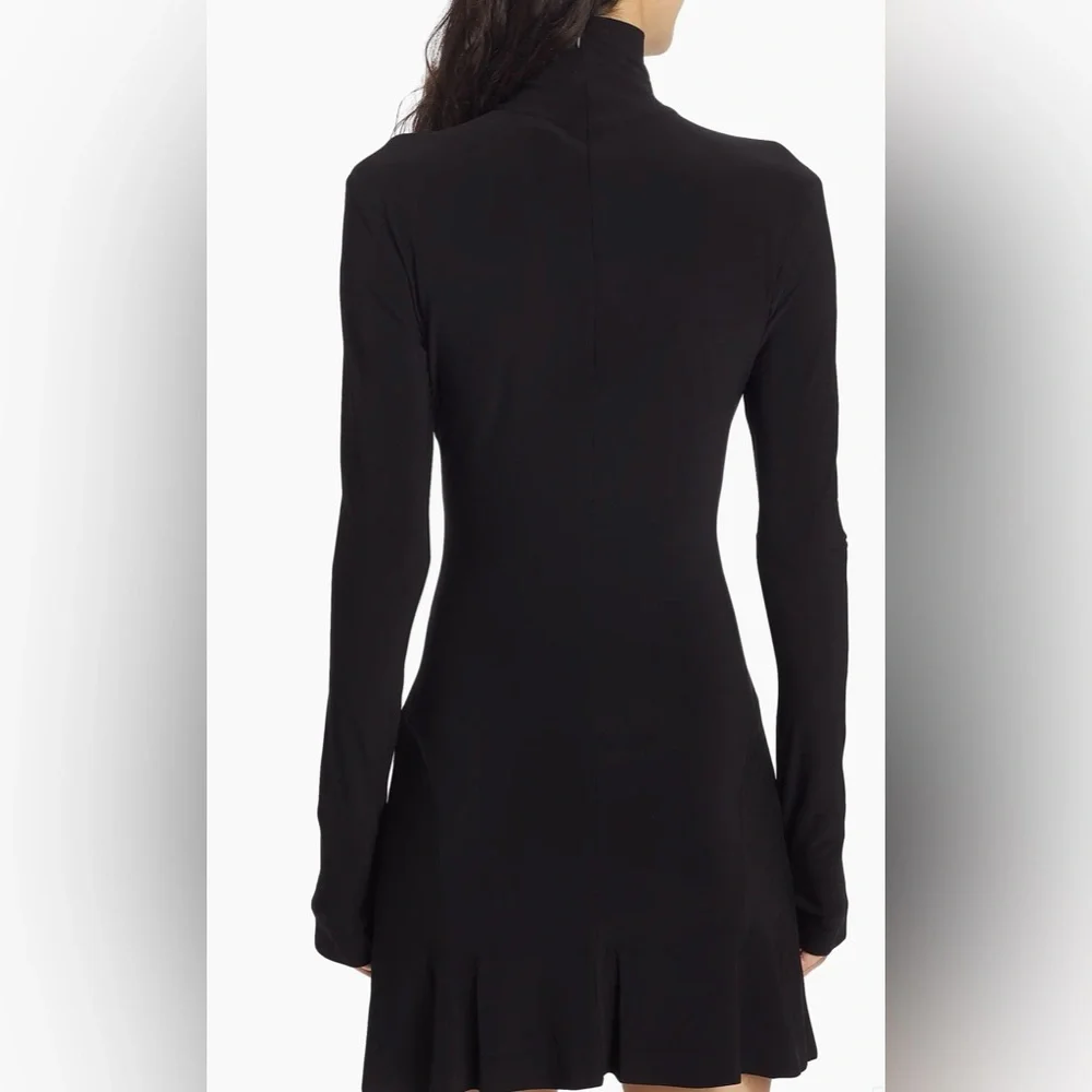 Long Sleeve Turtleneck Fishtail Mini Dress - Picture 3 of 11